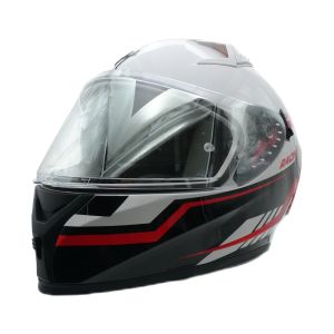 CASCO PARA MOTOCICLISTA CERRADO HALF CERTIFICADO ECE-22.06 MATE VISOR REVO AZUL LENTE HUMO PINLOCK / CAS-CER-H027-L