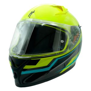 CASCO PARA MOTOCICLISTA CERRADO HALF® CERTIFICADO ECE-22.06 BRILLANTE VISOR REVO HUMO LENTE HUMO PINLOCK / CAS-CER-H028-2XL