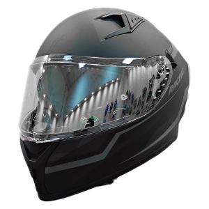 CASCO PARA MOTOCICLISTA CERRADO HALF CERTIFICADO ECE-22.06 MATE VISOR REVO HUMO LENTE ROJO PINLOCK / CAS-CER-H029-L