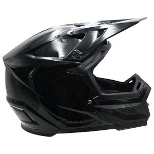 CASCO PARA MOTOCICLISTA CROSS  SHINY NERO NEGRO BRILLANTE  A-HELMET CERTIFICADO DOT / CAS-CRO-A002-L