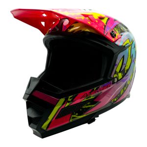 CASCO PARA MOTOCICLISTA CROSS  VIBE  A-HELMET CERTIFICADO DOT / CAS-CRO-A007-M