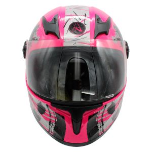 SHOP 25  -  CASCO PARA MOTOCICLISTA INFANTIL CERRADO A-HELMET CERTIFICADO DOT BRILLANTE VISOR TRANSPARENTE / CAS-INF-A002-L