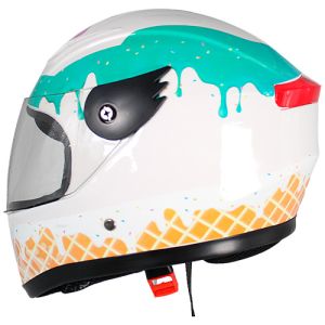 CASCO CERRADO INFANTIL C/LUZ ICE CREAM BRILLANTE / CAS-INF-K2002