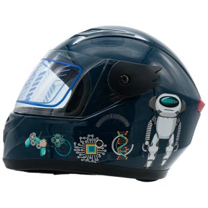 CASCO CERRADO INFANTIL C/LUZ CIBORG BRILLANTE / CAS-INF-K2006