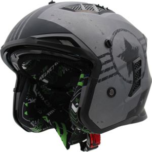 CASCO PARA MOTOCICLISTA JET HALF CERTIFICADO ECE-22.06 MATE VISOR HUMO / CAS-JET-H001-2XL