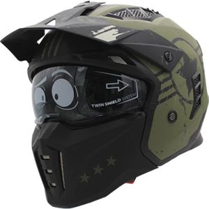 CASCO PARA MOTOCICLISTA JET HALF CERTIFICADO ECE-22.06 MATE VISOR HUMO / CAS-JET-H002-2XL