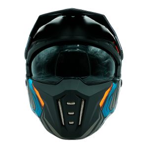 CASCO PARA MOTOCICLISTA JET BLUE FENIX HALF® CERTIFICADO ECE-22.06 / CAS-JET-H004-2XL