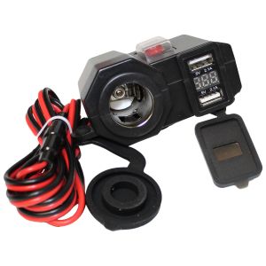 POWER  -  CARGADOR USB NEGRO / ENCENDEDOR / BOTON ENCENDIDO / CGR-003