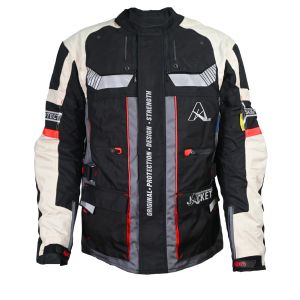 1X1  -  CHAMARRA LARGA A-JACKETS TEXTIL CABALLERO PROTECCIONES CERTIFICADAS REMOVIBLES / CHA-027-L