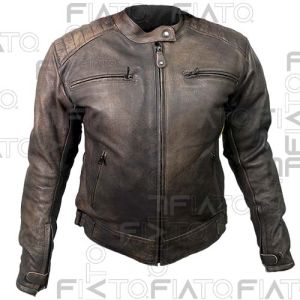 Chamarra de cuero y textil,  Interior térmico extraíble, bolsillos ocultos para movil con protectores CE / CHA-038-S