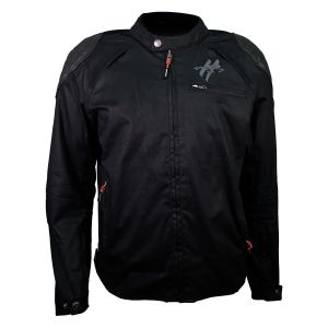 1X1  -  CHAMARRA PARA MOTOCICLISTA NEGRO ROCK WAX COTTON / CHA-H007-2XL