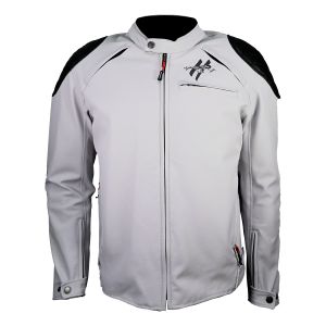 1X1  -  CHAMARRA PARA MOTOCICLISTA BLANCO ROCK / CHA-H009-3XL