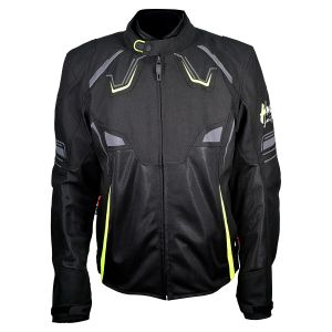 1X1  -  CHAMARRA PARA MOTOCICLISTA NEGRO CLONIC SUMMER / CHA-H010-XL