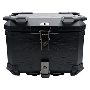 CAJA PORTA EQUIPAJE MOTONETAS Y MOTOS DE TRABAJO ANCHO:41 CM / LARGO: 33 CM / ALTO:30.5 CM CAPACIDAD:45L CARGA :5 KG / CJA-035