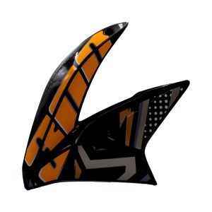 CUBIERTA DECORATIVA DE TANQUE DER / IZQ NEGRO/DORADO / CLJ-041