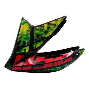 CUBIERTA DECORATIVA DE TANQUE DER / IZQ NEGRO/ROJO / CLJ-045