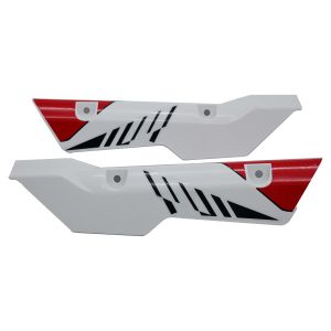 POWER  -  CUBIERTA DE SUSPENSION DELANTERA BLANCO CON ROJO / CUS-005