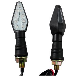 DIRECCIONALES BLACK DIAMOND LUZ AMARILLA 12 VCC 3 LED POSTERIOR BASE GOMA / DIR-137