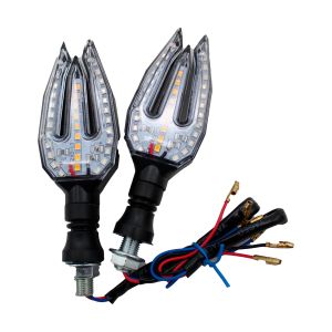 DIRECCIONALES TRIDENTE 33 LEDS AZUL Y AMBAR 12 VCC / DIR-X002