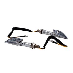 DIRECCIONALES LED SILVER SKULL HAND LUZ AMBAR  12 Vcc / DIR-X056