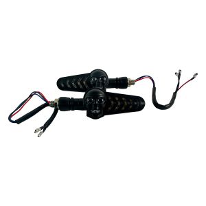 DIRECCIONALES LED SKULL BLUE LUZ BLANCA CON LUZ AZUL Y SEC AMBAR 12 Vcc / DIR-X082