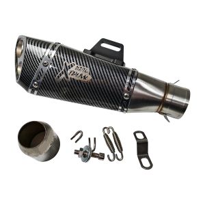 ESCAPE TIPO FIBRA DE CARBONO LONGITUD 345 MM ALTURA 115 MM CON CONECTOR 51MM / ESC-X004