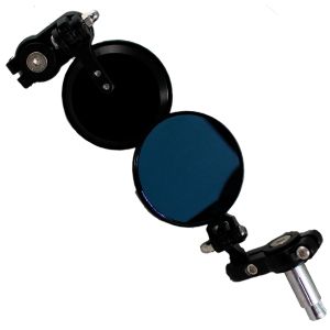 ESPEJO REDONDO ALUMINIO NEGRO CAFE RACER / ESP-C01