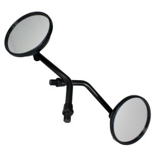 SHOP 25  -  ESPEJOS REDONDOS RACER 10MM NEGRO / ESP-C05NE