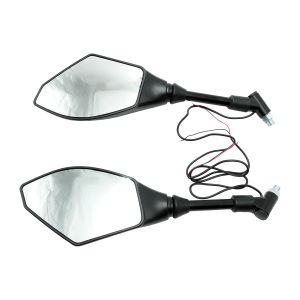 ESPEJOS CUSTOM TIPO FIBRA DE CARBONO 10mm 12 Vcc / ESP-X029