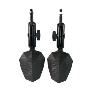 ESPEJOS  TIPO DIAMANTE CON UNION METALICA EN NEGRO 10MM ARTICULADO / ESP-X031