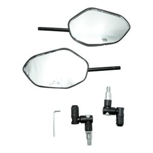 ESPEJO SPORT-LINE AJUSTABLE 10MM BASE METALICA EN NEGRO ARTICULADO / ESP-X032
