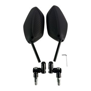 ESPEJO SPORT CARBON LOOK 10MM BASE METALICA EN NEGRO  ARTICULADO / ESP-X033