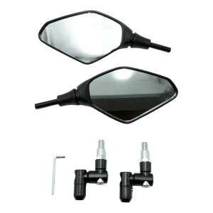 ESPEJO STREET RACING  10MM BASE METALICA EN NEGRO  ARTICULADO / ESP-X035