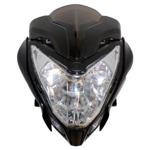 FARO C/BISEL Y VISOR NEGRO 12 Vcc / FAR-062