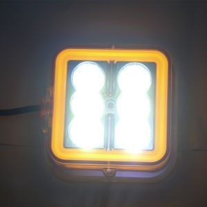 FARO AUXILIAR 6 LEDS CUADRADO 12 VCC CON OJO DE ANGEL / FAR-124