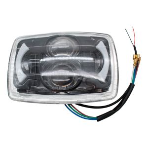 ESPECIAL  -  FARO AUXILIAR NEGRO CUADRADO 9 LEDS 12 VCC CON 4 FUNCIONES / FAR-A001
