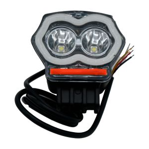(CANCELADO) FARO AUXULIAR LED CONVEX OJO DE ANGEL ROJO 12 Vcc CON CARGADOR USB / FAR-X002