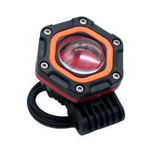 SHOP 25  -  FARO AUXILIAR NEGRO C/NARANJA 12 VCC CON OJO DE ANGEL / FAR-X003