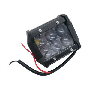FARO AUXILIAR NEGRO 6 LEDS CUADRADO 12 VCC / FAR-X009