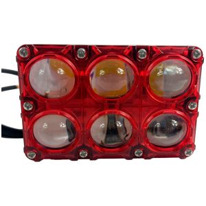 FARO AUXILIAR ROJO DE 6 LEDS 12VCC / FAR-X037