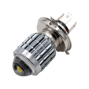 FOCO LED ALUMINIO H4 CON LUPA 12 Vcc PLATA / FOC-LED-28