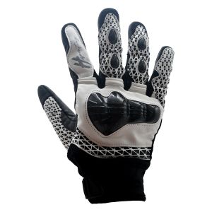 1X1 - GUANTES DE PIEL PROTECCION EN NUDILLOS TIPO FIBRA DE CARBONO TOUCH SCREEN / GUN-H020-M