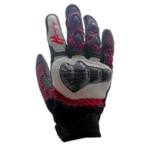 1X1  -  GUANTES DE PIEL PROTECCION EN NUDILLOS TIPO FIBRA DE CARBONO TOUCH SCREEN / GUN-H021-M