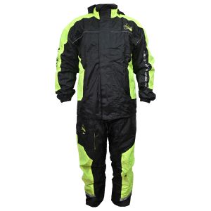 (CANCELADO)  IMPERMEABLE A-JACKETS 2 PIEZAS DE PVC RESORTE EN EL PANTALON DOBLE SOLAPA GORRA REFLEJANTES EN PECHOO Y PIERNA / IMP-006-L