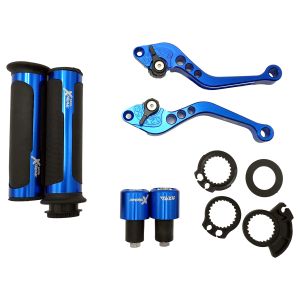 JUEGO DE CONTRAPESO/ PUÑOS/ CLIP DE ACELERADOR / MANIJAS COLOR AZUL / JPM-X001