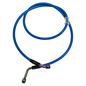 MANGUERA HIDRAULICO AZUL 1150mm CONEXIÓN EN TORNASOL / MNG-A003