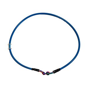 MANGUERA HIDRAULICO AZUL 900 mm CONEXIÓN EN TORNASOL / MNG-A004