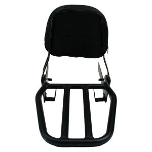 (CANCELADO) RESPALDO C/PARRILLA PORTABULTOS NEGRO MATE LARGA 40cm / PAR-076