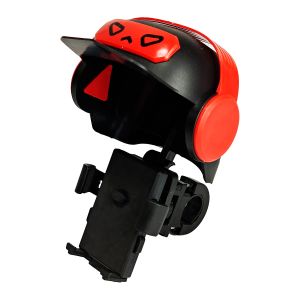 SOPORTE DE CELULAR EN MANUBRIO NEGRO/ ROJO / PCL-013