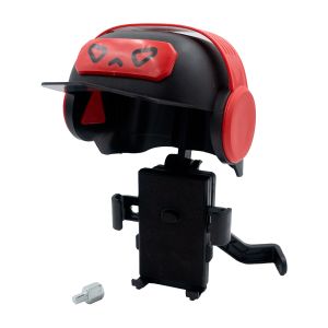 SOPORTE DE CELULAR EN RETROVISOR NEGRO/ ROJO / PCL-017